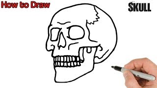 How to Draw a Skull Step by Step  Art Tutorial [upl. by Lehcin]