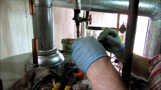 how to replace a 40 gallon gas water heater [upl. by Lamonica412]