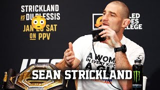 😳 SEAN STRICKLAND ABSOLUTELY DESTROYS REPORTER [upl. by Ja284]