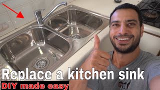 How to remove and install kitchen sink  DIY [upl. by Hamilton]