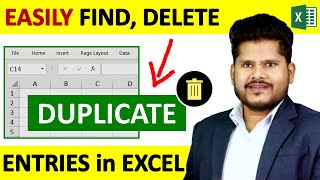 How To Easily Find and Delete Duplicate Data Entries In Excel HINDI [upl. by Allister740]