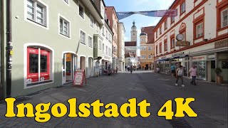 Ingolstadt Germany Walking tour 4K [upl. by Akirret]