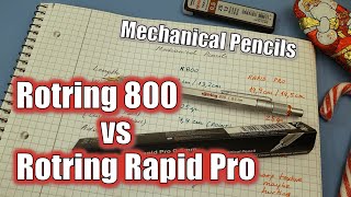 MAS 9  REVIEW Rotring 800 vs Rotring Rapid Pro  Mechanical Pencils [upl. by Bergquist]