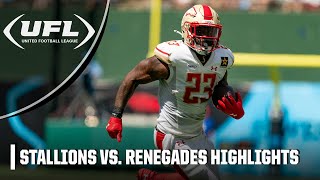 Birmingham Stallions vs Arlington Renegades  UFL Highlights [upl. by Ahsiam]