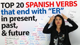 Learn 20 important Spanish Verbs that end with quotERquot [upl. by Ecreip327]