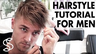 Undercut texture hairstyle  Mens fringe hair tutorial [upl. by Gilmour]