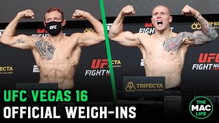 UFC Vegas 16 Jack Hermansson vs Marvin Vettori Official WeighIns [upl. by Renato265]