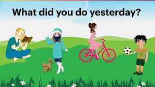 What did you do yesterday Past tense verbs with sentences [upl. by Oakie532]