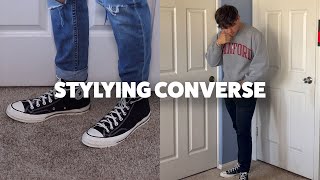 10 Casual Ways To Style HighTop Converse  Outfit Ideas [upl. by Lesirg687]