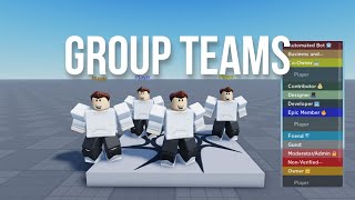 How To Make Group Teams  Roblox Studio 2021 [upl. by Nedyarb]