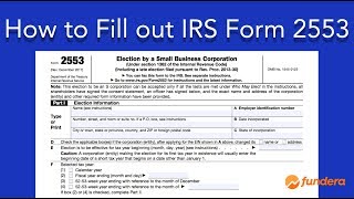 How to Fill out IRS Form 2553 EasytoFollow Instructions [upl. by Aicia]