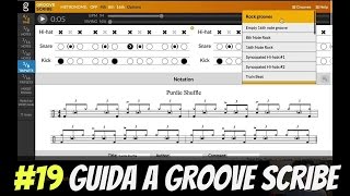 Software Partiture Batteria Groove Scribe Tutorial 19 [upl. by Ayatal]