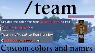 How to use the team command in Minecraft 116119 and below custom names team colors [upl. by Mariand]