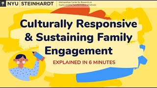 Culturally Responsive amp Sustaining Family Engagement Explained in 6 Minutes [upl. by Yalcrab]