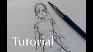 Mädchen Körper zeichnen Tutorial [upl. by Cas]