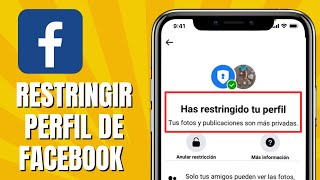 Cómo RESTRINGIR Perfil De FACEBOOK [upl. by Auhsej174]