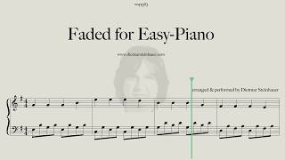 Faded  EasyPiano Version [upl. by Petulah882]