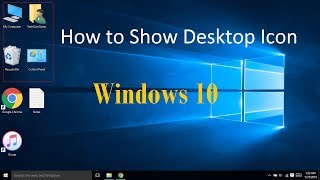 How to Display Desktop Icon on Windows 10  TechGuruSeries [upl. by Leicam541]