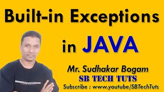 Builtin Exceptions in java  Java Builtin Exceptions  Exception Handling Java Programming [upl. by Ireg]