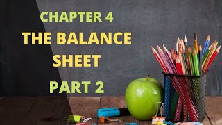 Chapter 4  The Balance Sheet PART 2 [upl. by Glynda642]