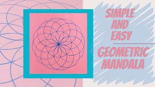 Simple and Easy Geometric Mandala Design with Compass  How to Draw Circle Mandala for Beginners [upl. by Enneles]