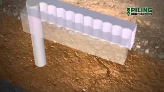 Secant Pile Wall Construction Methodology [upl. by Daahsar918]