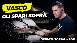 VASCO ROSSI  Gli Spari Sopra  LEZIONE DI BATTERIA Gregg Bissonette  PDF 498 [upl. by Eisso193]