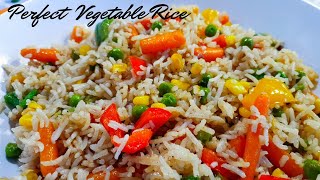 How to make the Perfect Vegetable Rice  Simple Vegetable Rice Recipe [upl. by Marlo232]