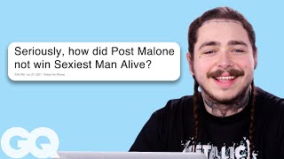 Post Malone Replies to Fans on the Internet  Actually Me  GQ [upl. by Ecila]