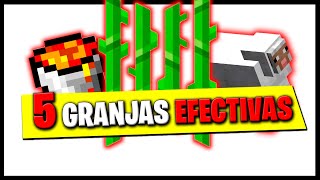 Las 5 GRANJAS más FÁCILES de hacer en MINECRAFT [upl. by Honeywell888]