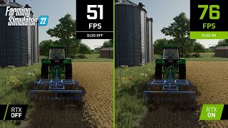 Farming Simulator 22  4K NVIDIA DLSS Comparison [upl. by Drwde]