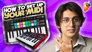 How To Set Up MIDI on FL Studio 20 2023 [upl. by Kcirddes235]