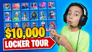 FERRANS 10000 FORTNITE LOCKER TOUR RARE SKINS  Royalty Gaming [upl. by Antonia]