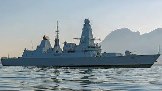 17 Russian fighter jets swarm around HMS Duncan early 18 [upl. by Doowron591]