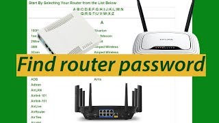 How to find admin amp password any router [upl. by Eachelle]