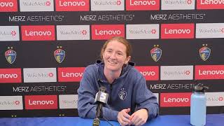 Sam Mewis Press Conference [upl. by Eirdua300]