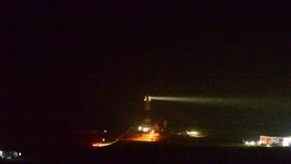 Portland Bill Lighthouse and foghorn at night [upl. by Olzsal]