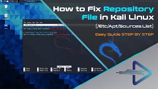 How to Fix Repository File in Kali Linux  EtcAptSourcesList [upl. by Doig947]