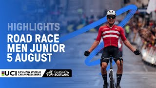 Men Junior Road Race Highlights  2023 UCI Cycling World Championships [upl. by Buckden409]