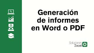 Generación de informes en Word o PDF con Excel [upl. by Cynarra]