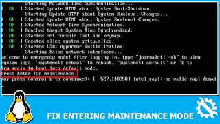 How to fix Linux entering maintenance mode [upl. by Lindsay]