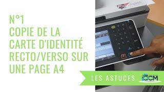 Astuce N° 1 Copie de la carte didentité rectoverso sur une page A4 [upl. by Larina]