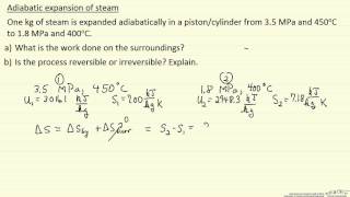 Adiabatic Expansion of Steam [upl. by Juetta]