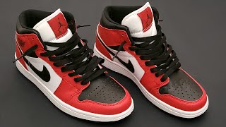 HOW TO LACE NIKE AIR JORDAN 1 LOOSELY THE BEST WAY [upl. by Brentt]