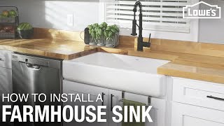 How To Install a Farmhouse Sink  DIY Kitchen Remodel [upl. by Osnerol]