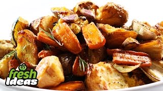 Classic Roast Vegetable Recipe  Woolworths [upl. by Anwahsiek]