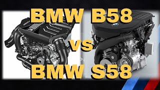 BMW S58 vs B58 Engines A brief look at the differences between MPower and MPerformance [upl. by Marylynne836]