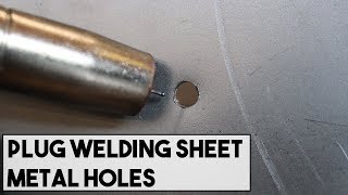 HOW TO PLUG WELD HOLES IN AUTO BODY PANELS [upl. by Jo-Anne43]