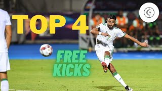 Riyad Mahrez  TOP 4 Free Kicks [upl. by Luise259]