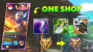 ONE SHOT ONE KILL BEST BUILD GRANGER 2024 please try  Mobile Legends [upl. by Nadbus]